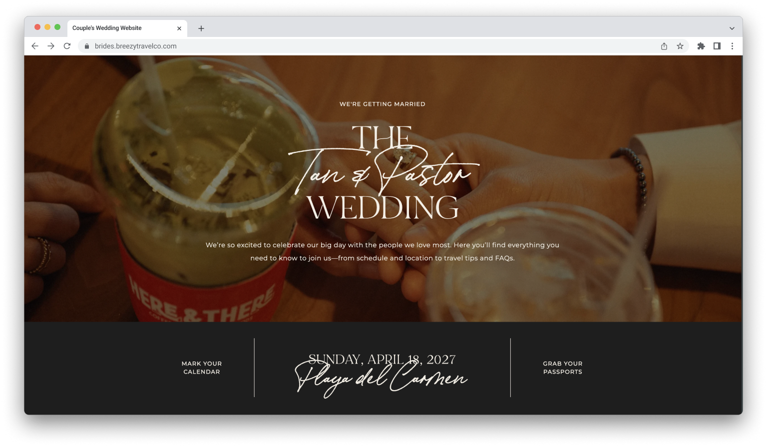 Example Wedding Website
